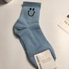 Calcetines Coreanos con Caras Sonrientes Lindas, Calcetines de Colores para Mujer, Calcetines Nuevos de Algodón de Cintura Media, Calcetines al por Mayor Dongdaemun Shandong Weihai
