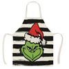 Navidad Transfronterizo Gorro Rojo Decoración Festiva Niños Babero sin Mangas Delantal Navideño al por Mayor Delantal de Grinch Cabello Verde