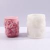 Molde de Cera para Aromaterapia Estilo Flor Rosa DIY Artesanías Geométricas de Aroma Yeso Cilíndrico Molde de Silicona