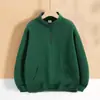 Sudadera de Nuevo Estilo con Cuello Alto, Moderna Sudadera Pulóver de Forro Polar para Hombre de Otoño, Sudadera Cálida Casual con Forro de Forro Polar para Hombre