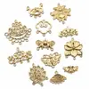 Piezas decorativas bañadas en cobre, piezas de conexión, piezas para colgar colgantes, pasadores de pelo hechos a mano estilo antiguo, coronas para el pelo y materiales para accesorios de pendientes