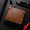 Cartera corta para hombre de negocios europea y americana, multifuncional, clásica, moderna, a la moda, monedero para hombre con múltiples ranuras para tarjetas, de material completo