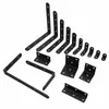 Suporte de Prateleira de Ferro Angular 90 Graus Revestido com Pó Preto Aço Laminado a Frio Espessado Suporte de Prateleira Suporte Angular em L Suporte Angular Preto