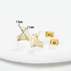 Novos Brincos de Aço Inoxidável com Recorte de Animal Cartoon Cão Lobo Tigre Koala Porco Esquilo Pássaro Pombo de Comércio Exterior