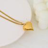 Collar con colgante de corazón, pendientes de corazón de melocotón, acero inoxidable, oro de 18 quilates, collar con forma de corazón, pendientes, nicho, nuevo traje de mujer