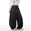 Jeans wide leg patchwork estilo retrô americano 2026 para homens e mulheres, novo design de outono, calça longa solta de cintura alta