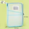 Bolsa de archivo de malla gruesa de tres capas Xiaomeng, transparente, con forma de L, tamaño A4, bolsa para tutoriales, bolsa de almacenamiento para clasificación de materias de examen para estudiantes