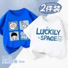 Camiseta de Verano para Niños de Algodón con Mangas Cortas, Estampada de Moda, Ropa Infantil, Sudadera Informal para Niños Mayores, Camiseta de Moda Infantil