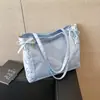 Nueva Bolsa de Hombro Transparente Grande Estilo Japonés con Cinta para Mujer 2025, con Lazo, Elegante, Versátil, para Hombro/Axila