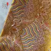 Tecido Jacquard Brocado com Padrão Ondulado, Tecido de Seda Estilo Antigo, Materiais DIY para Qipao e Roupa Tang, Multicolor
