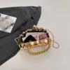 Bolso de Noche Acrílico Forma de Coral Bolsa Caja Cadena Bolso Forma de Abanico Bolso Concha Bolso de Mano Hombro Cruzado para Mujer Transfronterizo