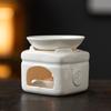 Estufa de Aromaterapia de Aceite Esencial de Porcelana Blanca Transfronteriza Hogar Oficina Estufa de Incienso de Gran Capacidad Calentador de Té Calentado con Vela Estufa de Aceite Esencial