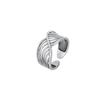 Anillo Geométrico de Moda Retro para Mujer, Rayado, Exquisito, Versátil, Estilo Hip-Hop Personalizado, Nuevo Anillo Abierto, Anillo para el Dedo Índice