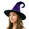 Sombrero de Bruja Morado para Disfraz de Halloween Sombrero de Bruja Mágica Oscuro Gótico para Mujer Tocado Sombrero de Mago del Festival de Fantasmas