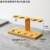 Soporte de Exhibición para Micrófono Soporte para Micrófono KTV Estante de Almacenamiento de Escritorio para el Hogar Base de Madera de Bambú Soporte Vertical