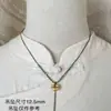 Nuevo Cordón para Colgante de Magnesita Fina Estilo Chino, Tejido a Mano, Se Puede Colgar con Jade Dorado, Candado Dorado, Cordón para Collar Estilo Chino