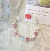 Pulsera Linda Nueva Alto Valor de Color Gatito Perro Cerámica Pareja Nicho Diseño de Cuerda para la Mano Novia Pulsera Desgastada