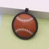 Llavero creativo nuevo de cuero PU de béisbol, colgante para bolso deportivo de mujer de cuero PU estilo europeo y americano, venta al por mayor de fábrica