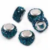 Contas com furo grande de 12mm 4 fileiras de diamante contas de argila com furo grande contas Shambhala com furo grande DIY multicolorido Cristal Diamante Completo Bola de Cristal Diamante