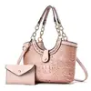 Los Bolsos para Mujer Son un Artículo Transfronterizo de Gran Venta, Bolsos de Mano para Mujer con Estampado de Cocodrilo, Bolsos con Cadena, Bolsos de Moda para Madre e Hija, Bolsos de Hombro Único y Cruzados