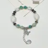 Pulsera de Cerámica Jingdezhen Nueva Pulsera de Cerámica China Joyería Estudiante Estilo Tíbet Cuerda Trenzada a Mano Puesto Regalo para Estudiante