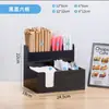 Portavasos de Papel Multifuncional Portavasos Acrílico Tienda de Café Té con Leche Estante de Almacenamiento para Popotes Barra Caja de Almacenamiento para Acabados