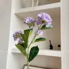 Flor artificial sensação 3D 3 ramos hortênsia guia de casamento fundo decoração de casa flor artificial filme adereços para sessão de fotos de buquê