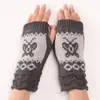 G108 Guantes Cortos Cálidos de Mariposa Lindos Moda Otoño e Invierno Nuevas Mangas de Punto de Lana Sin Dedos Mangas Falsas para Mujer