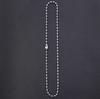 Cadena de cuentas de 2 mm 4 mm 6 mm 8 mm 10 mm Collar gargantilla cadena para la clavícula vacío 18k