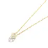 Collar para mujer de diseño nicho de lujo ligero, blanco como terrón de azúcar, con diamantes blancos y acero de titanio, estilo coreano, modelo nuevo único con un toque de alta gama, cadena para la clavícula