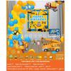Escena de arreglo de globos para cumpleaños de niños, suministros decorativos, póster, un conjunto completo de globos, traje para niños y niñas.