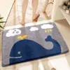 Tapete de Imitação de Caxemira Desenho Animado Anime Confortável Resistente a Manchas Antiderrapante Tapete de Porta de Banheiro Fácil de Cuidar Absorvente de Água Tapete de Piso de Banheiro