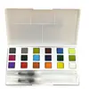 Set de Pintura de Acuarela Sólida 18 Colores Principiante Arte Pintado a Mano Estudiante Niños Pincel Pluma de Agua Transparente Gouache