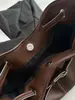 Bolso tipo tote de cuero suave con cordón, gran capacidad, bolso de hombro simple para el día a día, bolso casual para llevar debajo del brazo, bolso versátil para mujer para el uso diario