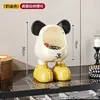 Estante de Almacenamiento de Escritorio de Oso de Dibujos Animados Creativo con Tablero Perforado, Colgador de Llaves para Entrada de Casa con Cajón de Almacenamiento