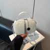 Bolsa Caixinha com Franjas Estilo Tweed para Mulheres 2025 Verão Nova Moda Casual Corrente Transversal Ombro Pequena Quadrada
