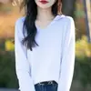 Tricô com Capuz de Lã Fina 2026 Novo Estilo Primavera e Verão Cor Sólida Pulôver Solto Moletom Elegante Camada Base para Mulheres