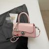 Bolso Cuadrado Pequeño Portátil Retro de Moda para Mujer 2025 Primavera Nuevo Estilo Coreano Estilo Occidental Casual Combinable Bolso de Hombro Cruzado