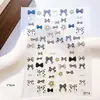 Adesivos de Unha Série Laço Embossado 5D Estilo Retrô Bolinhas Xadrez Floral Gravata Borboleta Atacado Adesivos de Unha para Planner