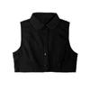 Nuevo Cuello Falso de Algodón y Lino para Mujer Combinación Universal Cuello Falso Estilo Coreano con Volantes Cuello de Camisa Delgado Blanco Cuello Falso Primavera Verano Otoño