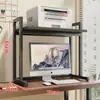 Estante de Almacenamiento para Impresora, Soporte Ajustable para Host de Computadora, Estante para Gabinete de Escritorio, Estante de Almacenamiento en Niveles para Escritorio