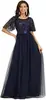 Vestido Amazon 2026 Estilo Nuevo Ropa de Comercio Exterior Vestido de Noche Vestido Largo de Noche Vestido de Encaje Patchwork