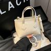 Bolsa Balde Portátil Transfronteiriça Estilosa para Mulheres Verão 2026 Nova Tendência Nicho Casual Bolsa de Ombro Versátil Bolsa Transversal
