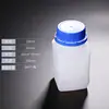 Botella Cuadrada de Plástico con Tapa Azul, Botella de Plástico con Tapa Antirrobo y Tapa Interior, Botella para Muestras de Laboratorio con Tapa Azul de Plástico PE Botella Cuadrada