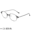 Gafas Retro TR90 para Miopía Marco Ovalado Nerd para Mujer CYD-6873 Marco de Gafas Sencillo Ultraligero Adelgazante para la Cara Liso