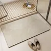 Tapete de Pé Antiderrapante de Lama Diatomácea para Banheiro, Tapete Absorvente para Banheiro, Carpete Doméstico para Vaso Sanitário, Tapete de Chão Antiderrapante para Lavatório, Em Estoque