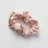 Scrunchie de Cetim Estilo Francês Transfronteiriço, Faixa de Cabelo de Seda Falsa Estilo Coreano, Elástico de Cabelo Floral, Corda de Cabelo Plissada, Acessório de Cabelo