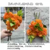Atmosfera de outono cor caramelo laranja-amarelo flores artificiais casa hotel casamento decoração suave arranjo de flores flores de mesa atacado
