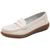 Sapatos de feijão oco sapatos femininos novos sapatos de mãe de meia-idade e idosos sapatos femininos respiráveis sapatos de fundo macio furo plano fabricantes atacado