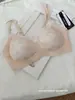 Sutiã de renda macio e sem costura com suporte, leve, respirável, com bojo totalmente fixo para mulheres, suporte lateral para seios auxiliares, sutiã push-up para seios pequenos